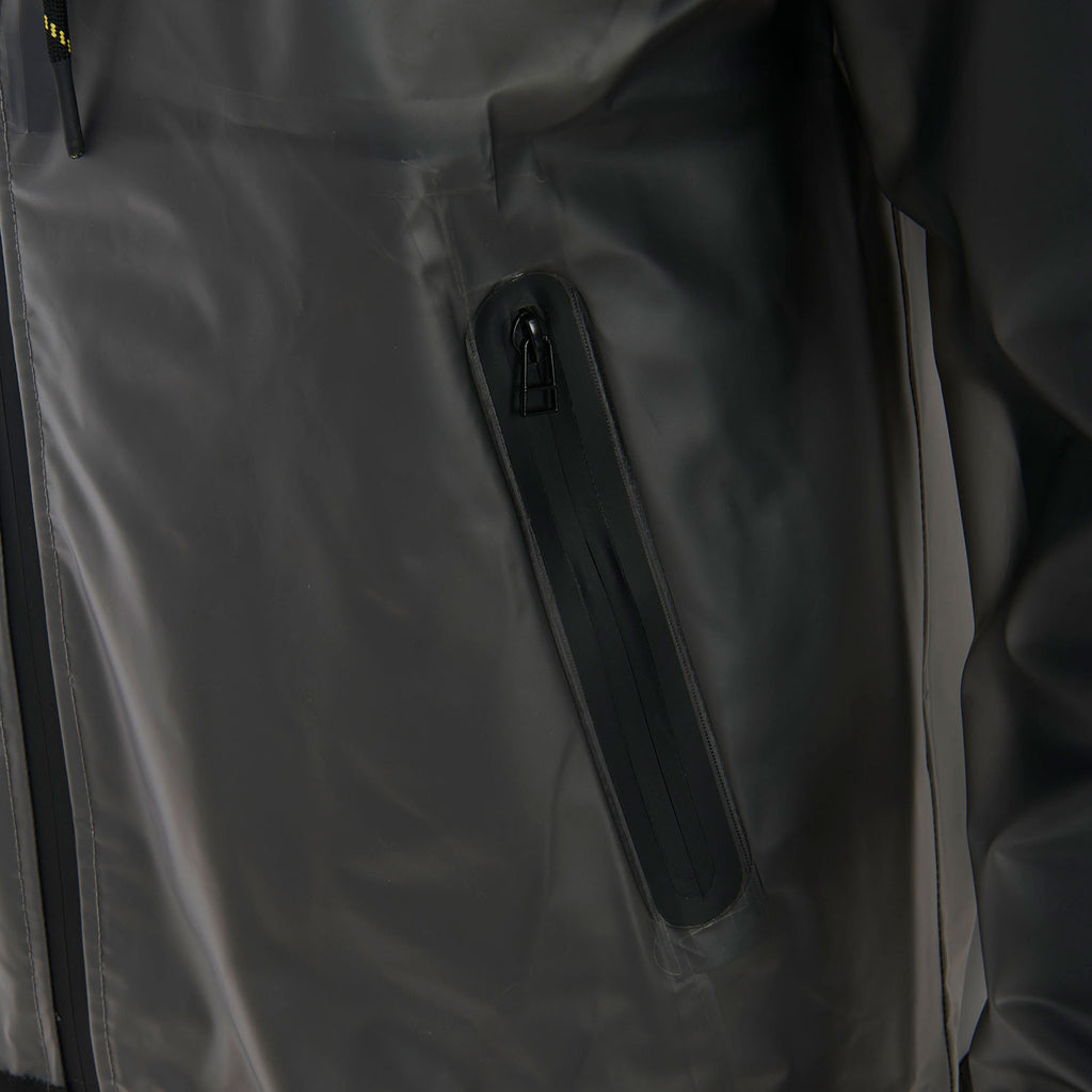 Men's transparent technical raincoat