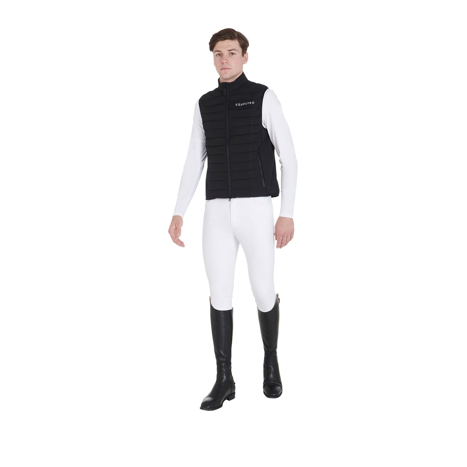 Men's vest in windproof technical fabric