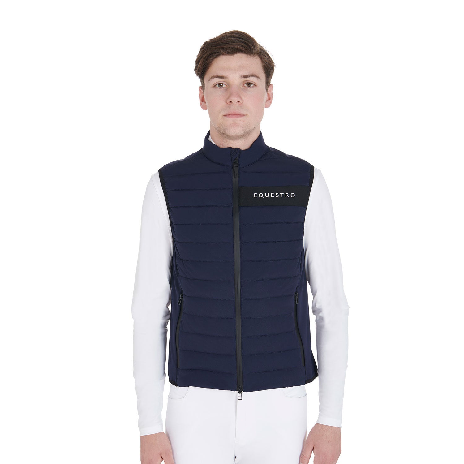 Equestro Men's vest in windproof technical fabric