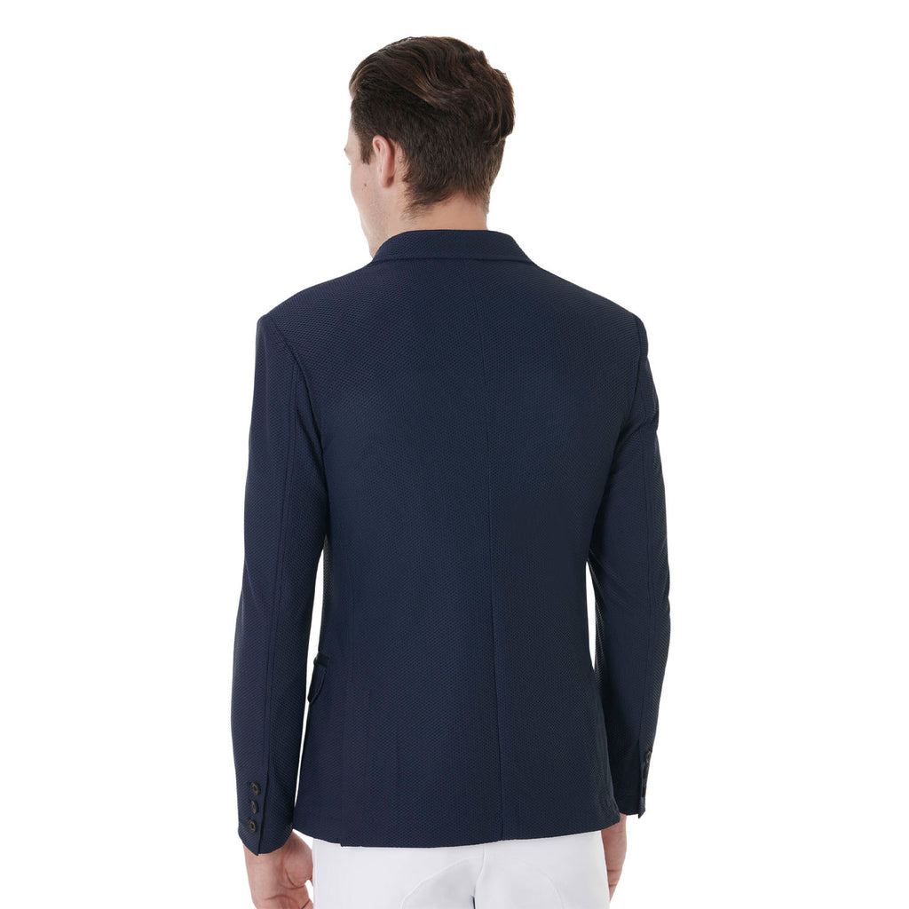 Men's competition jacket three buttons perforated fabric