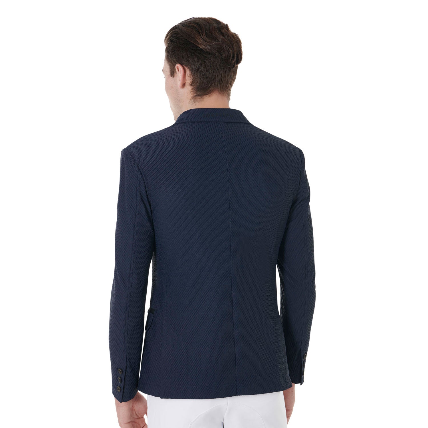 Men's competition jacket three buttons perforated fabric