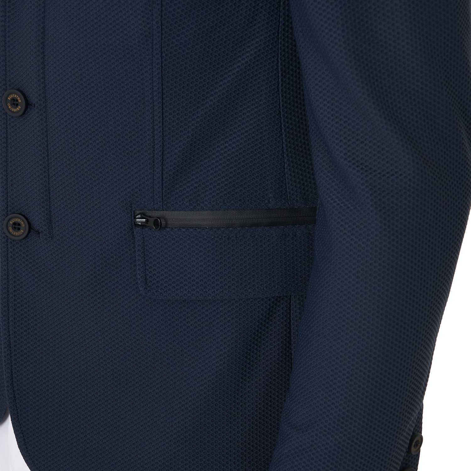 Men's competition jacket three buttons perforated fabric