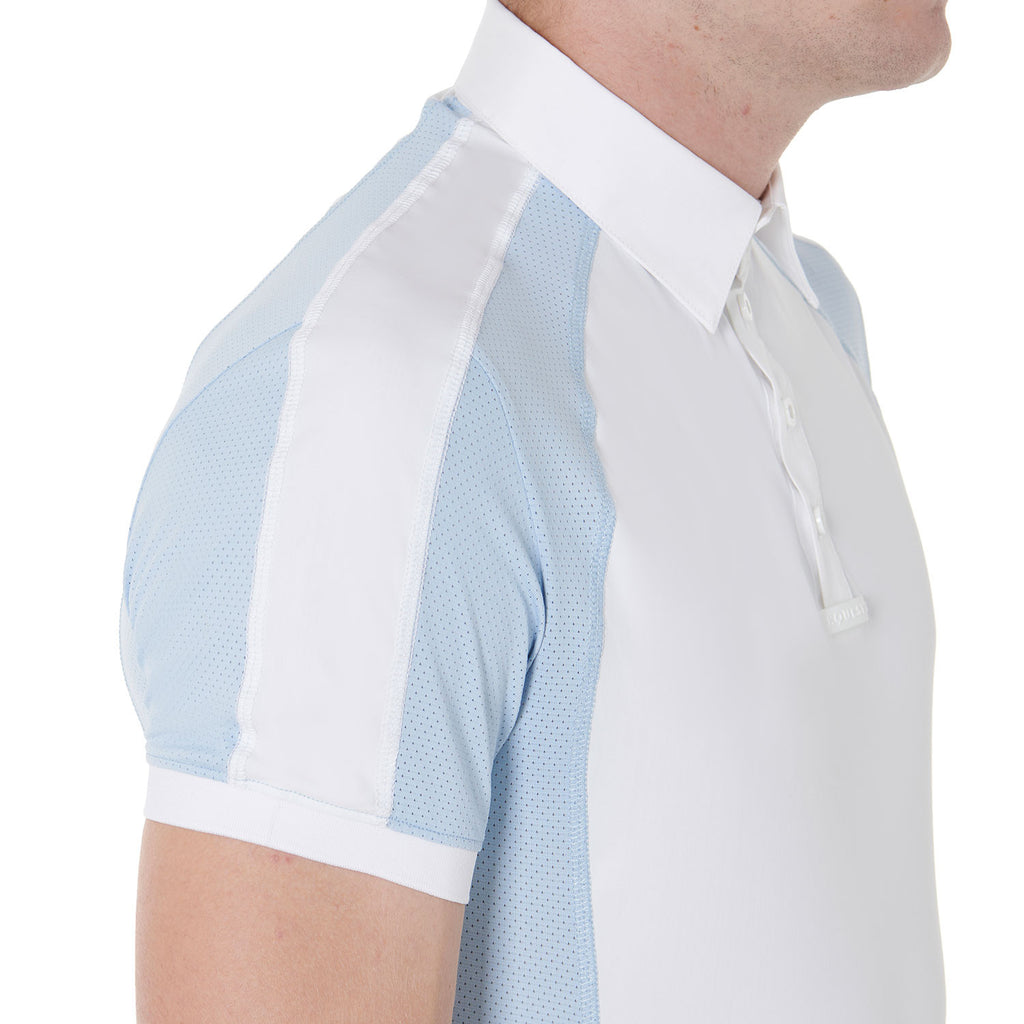 Men's slim fit competition polo shirt four buttons