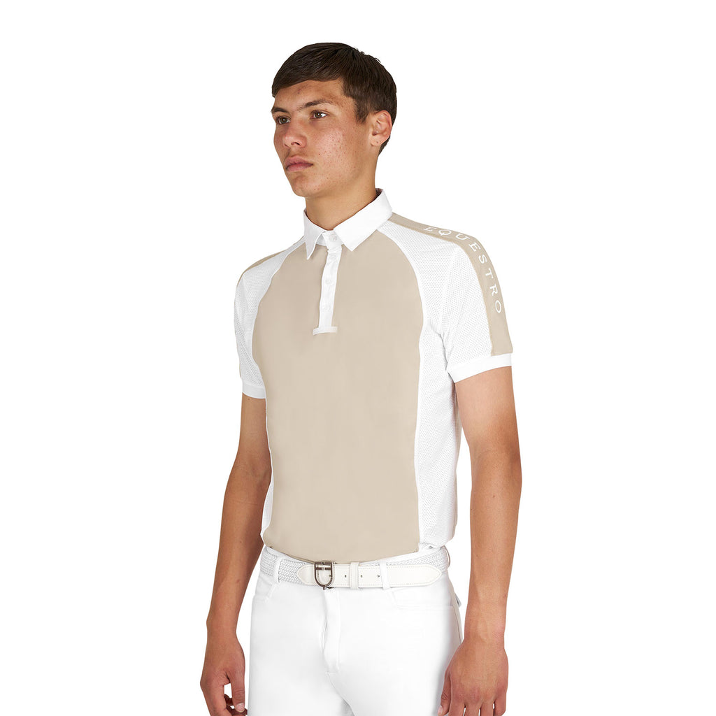 Men's slim fit competition polo shirt four buttons