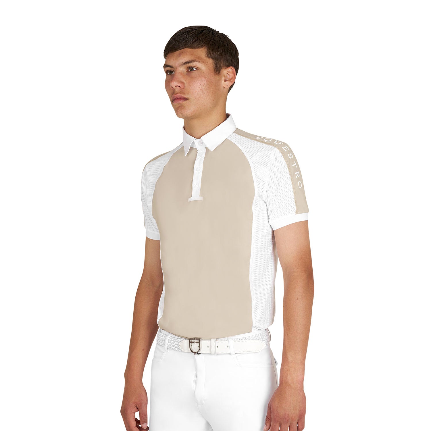 Men's slim fit competition polo shirt four buttons