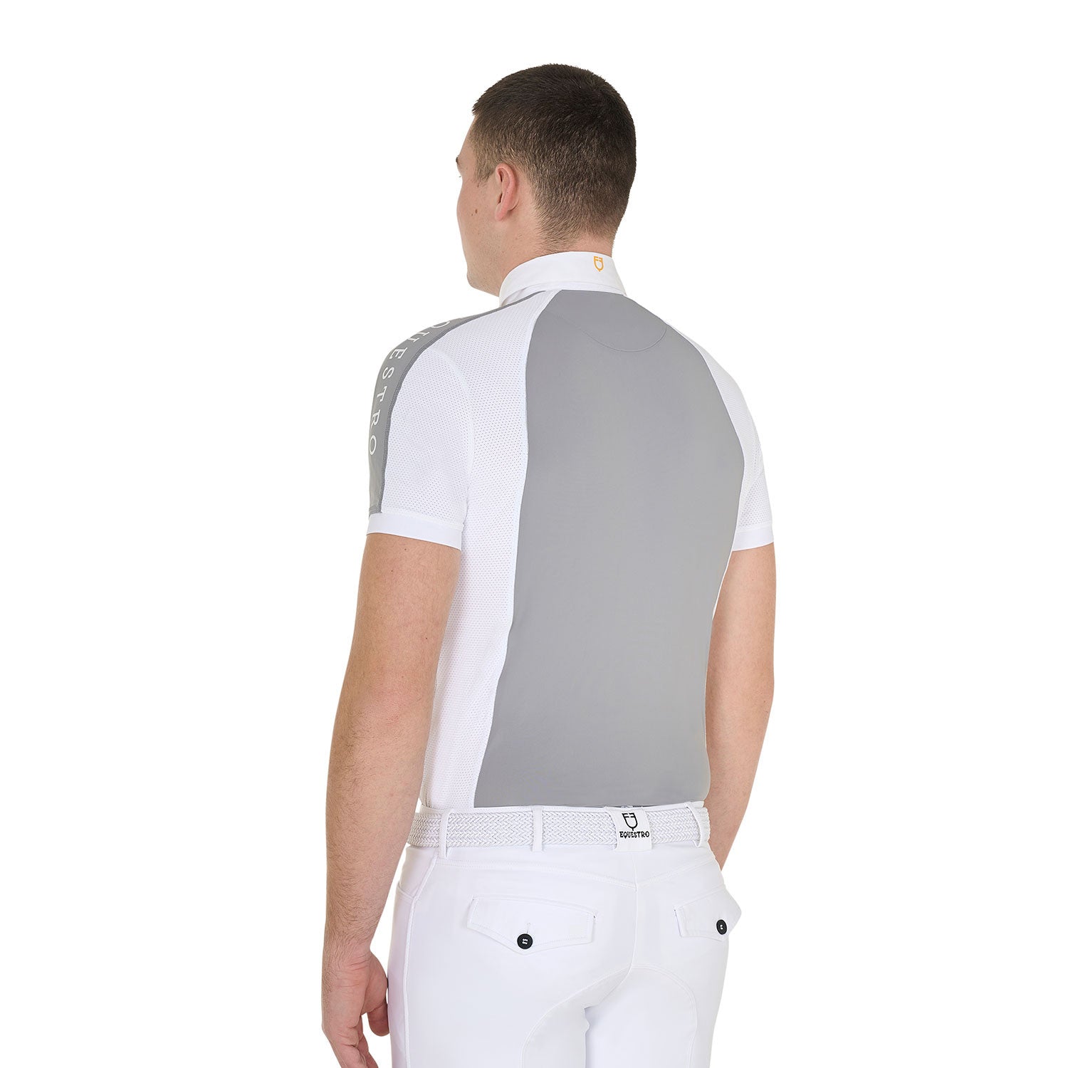 Men's slim fit competition polo shirt four buttons
