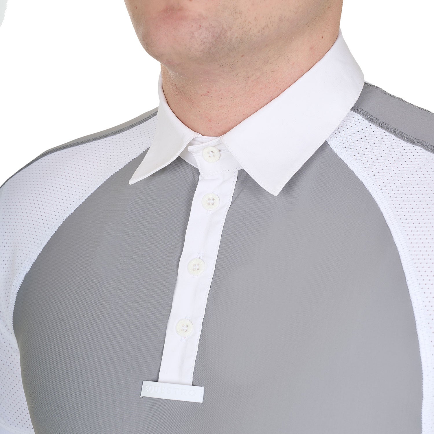 Men's slim fit competition polo shirt four buttons