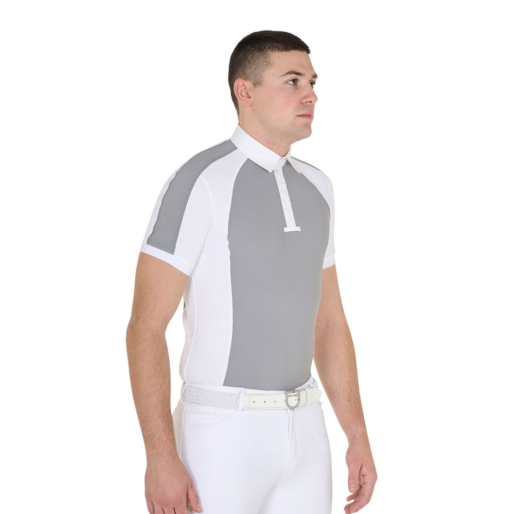Men's slim fit competition polo shirt four buttons