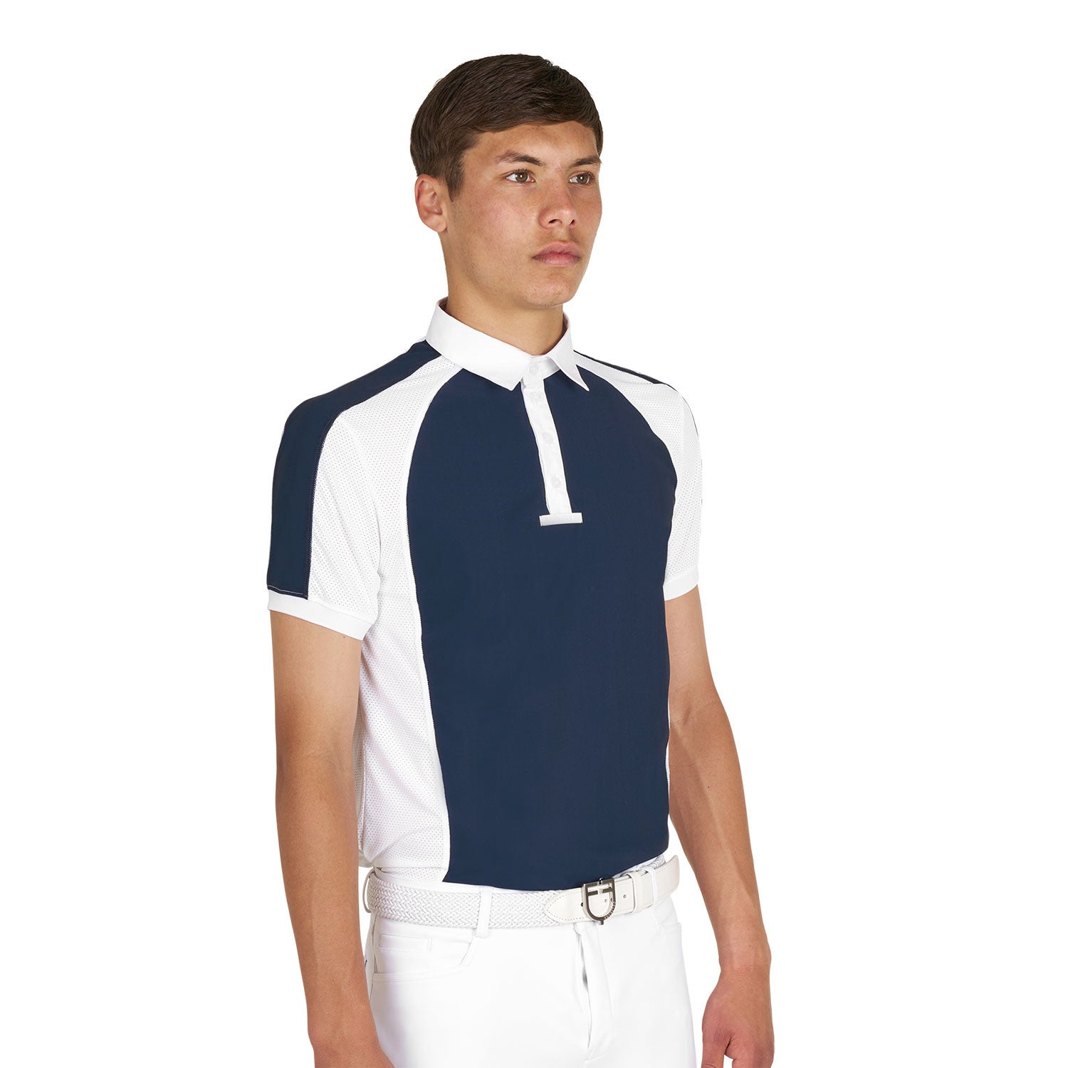 Men's slim fit competition polo shirt four buttons
