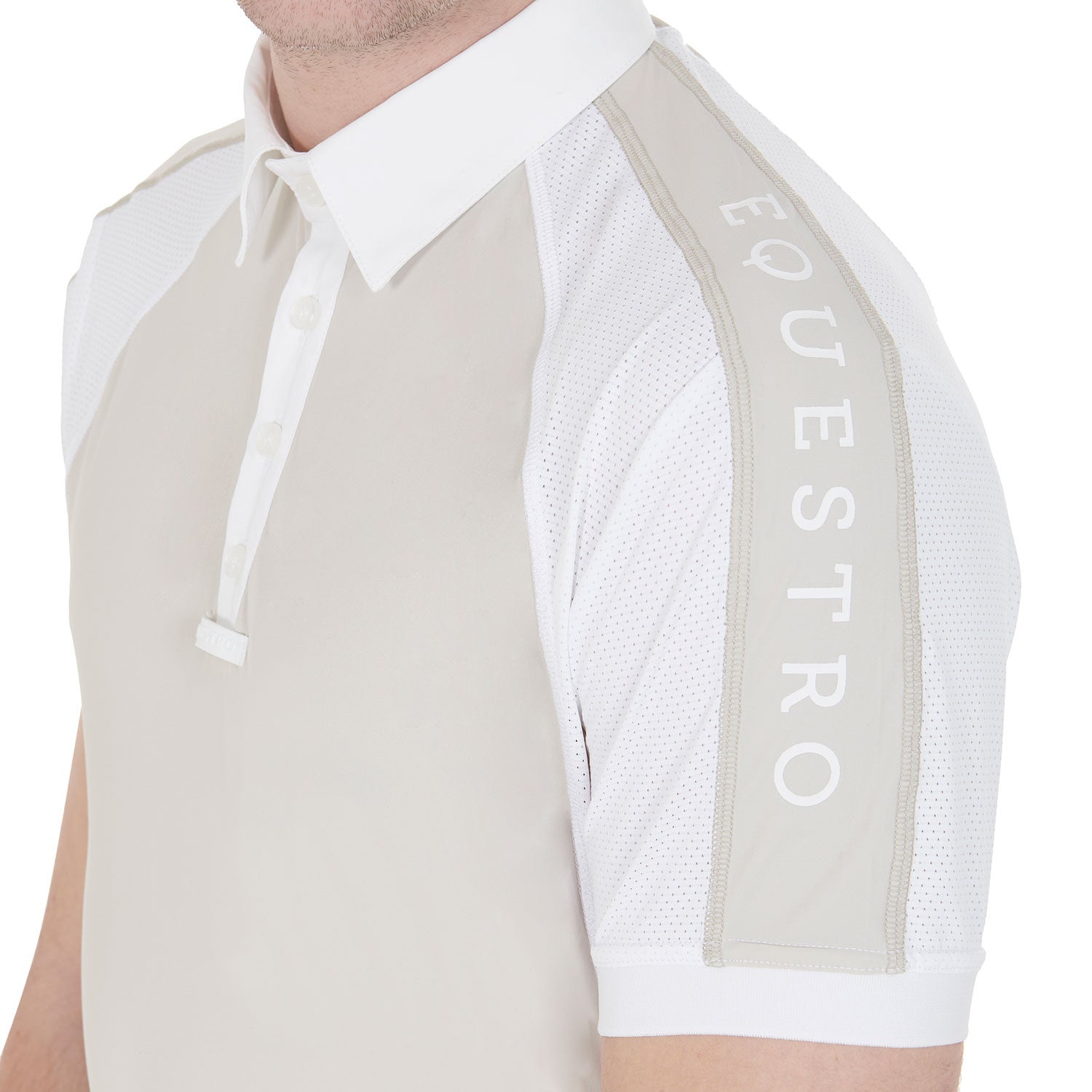 Men's slim fit competition polo shirt four buttons