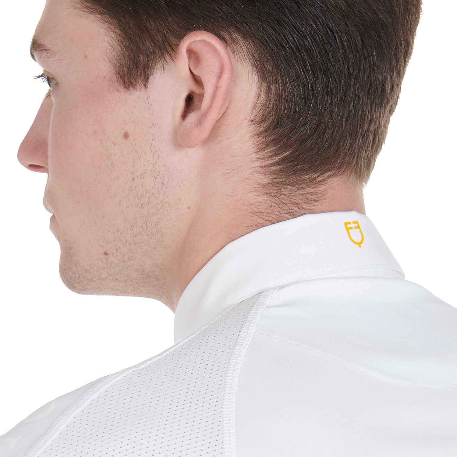 Men's slim fit competition polo shirt four buttons