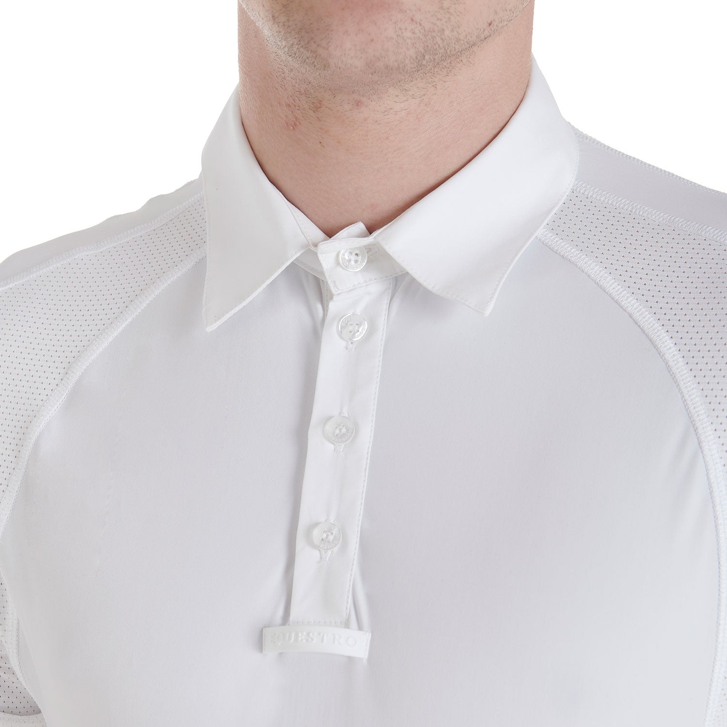 Men's slim fit competition polo shirt four buttons