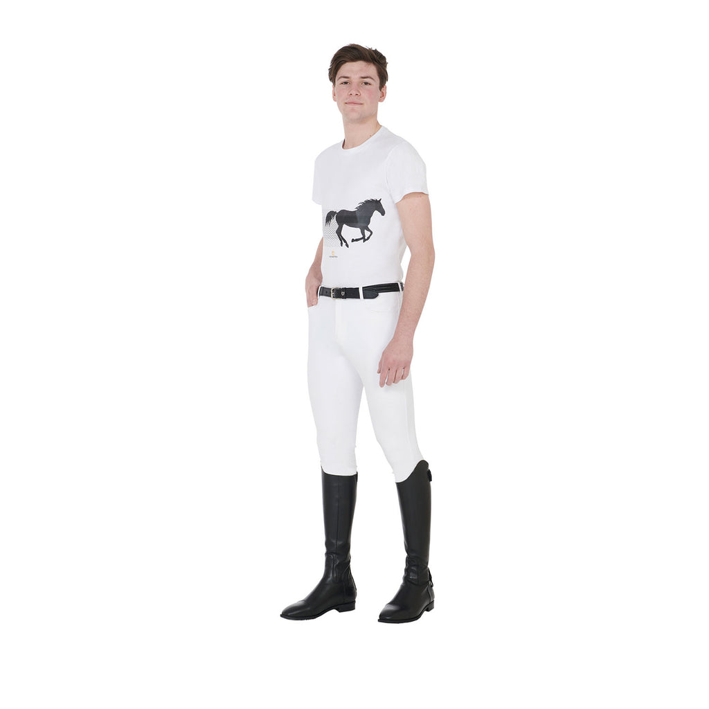 Men's slim fit t-shirt with race horse