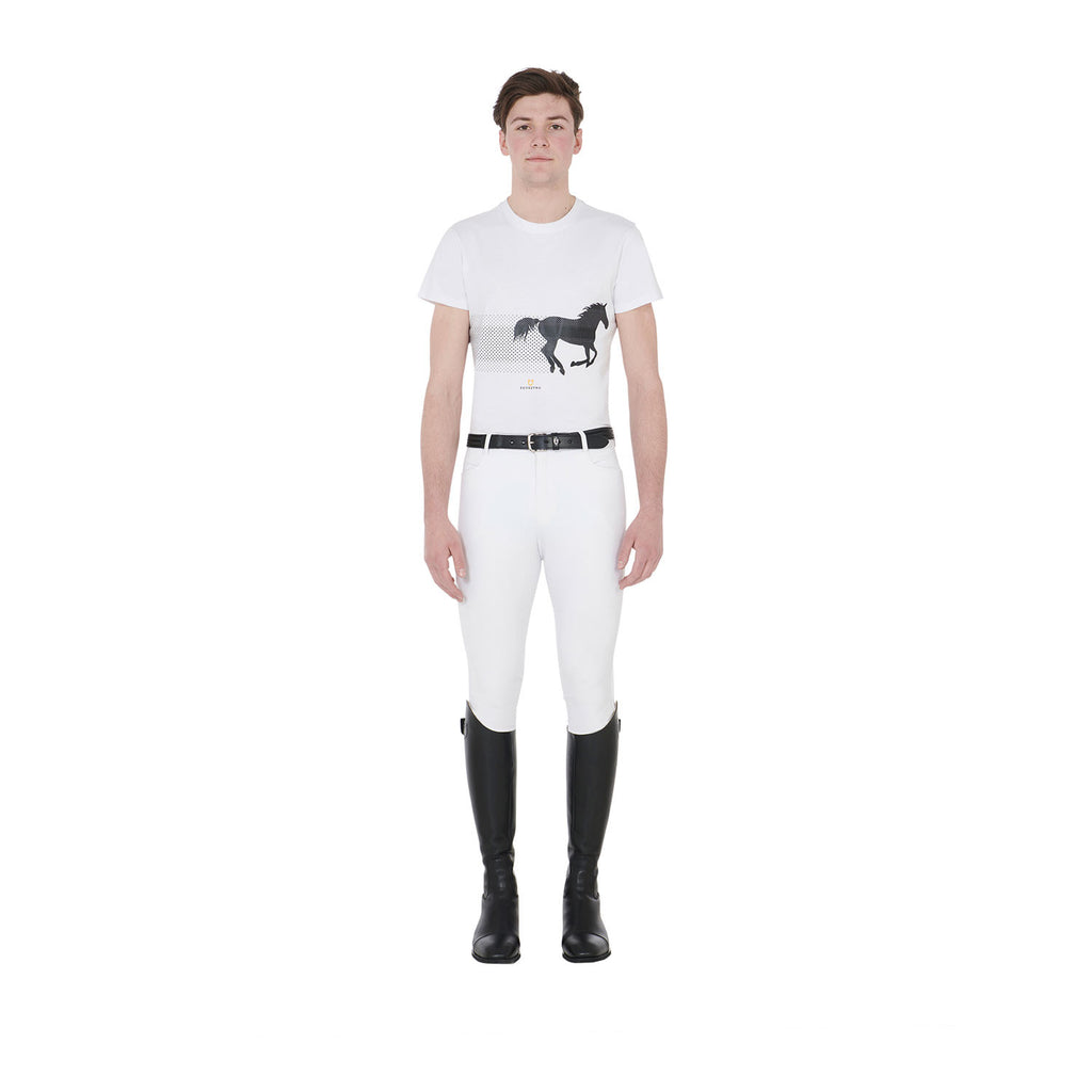 Men's slim fit t-shirt with race horse