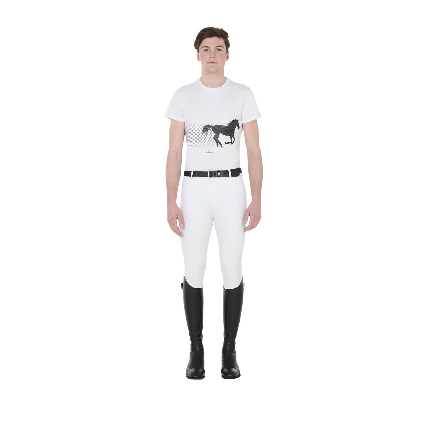Men's slim fit t-shirt with race horse