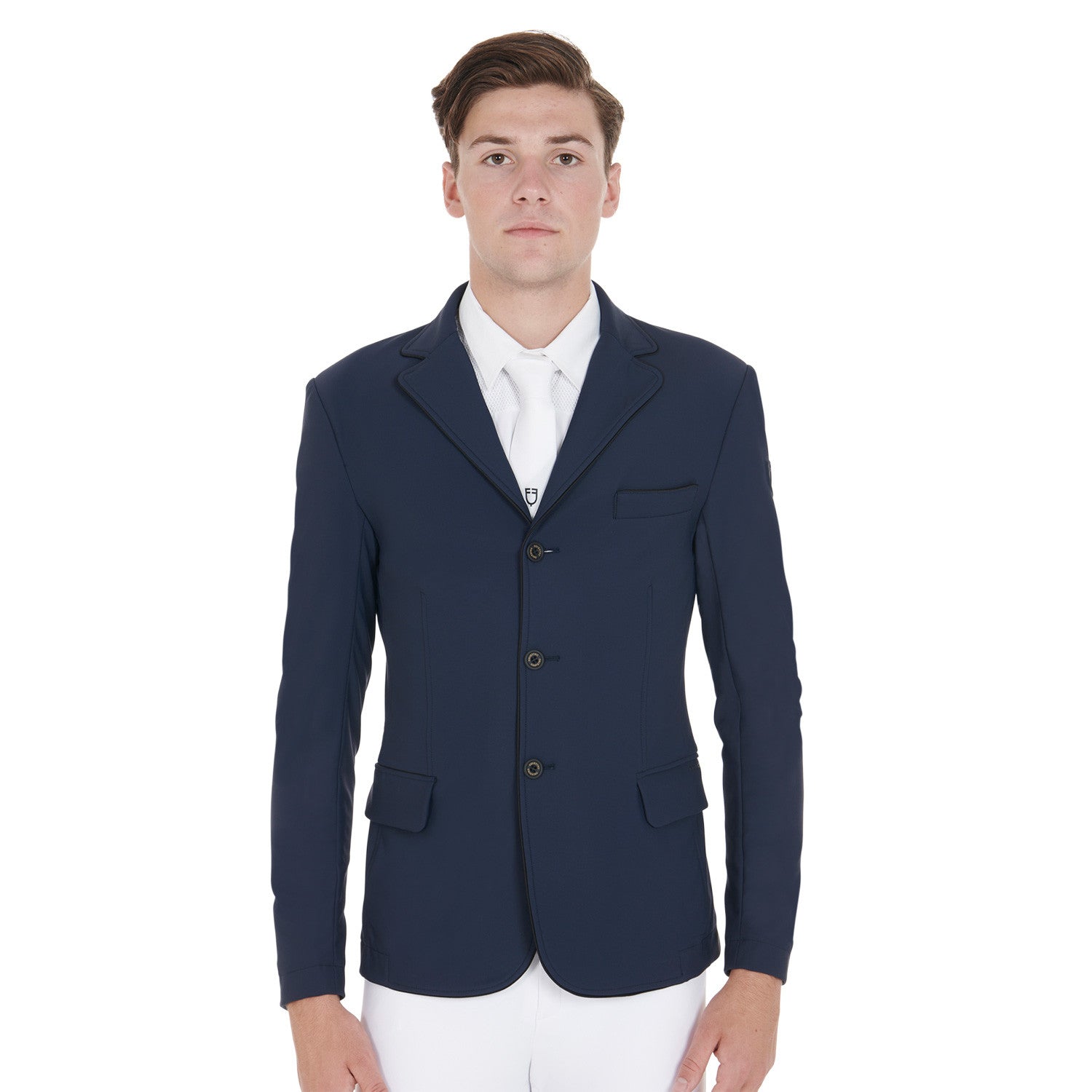 Equestro Men's competition jacket with side zip pocket