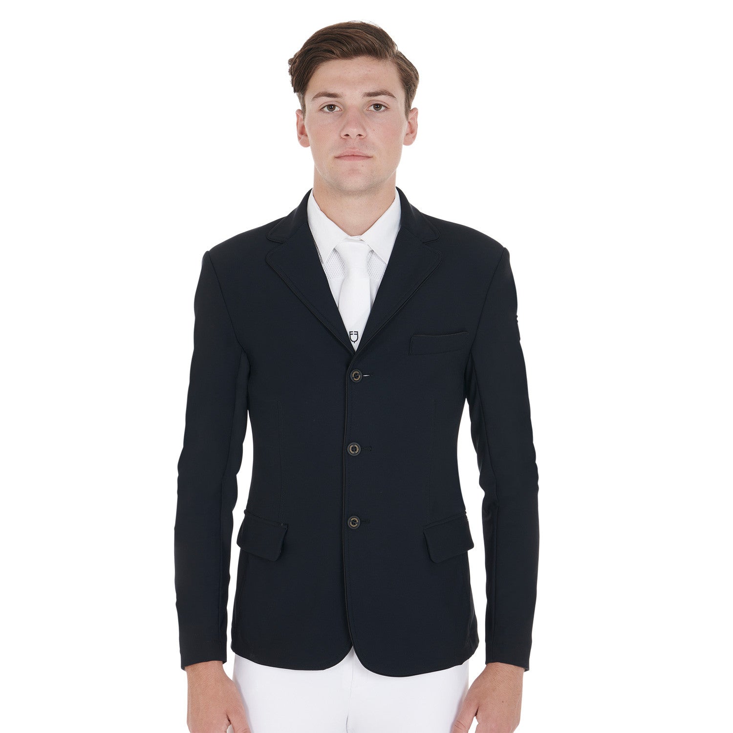 Equestro Men's competition jacket with side zip pocket