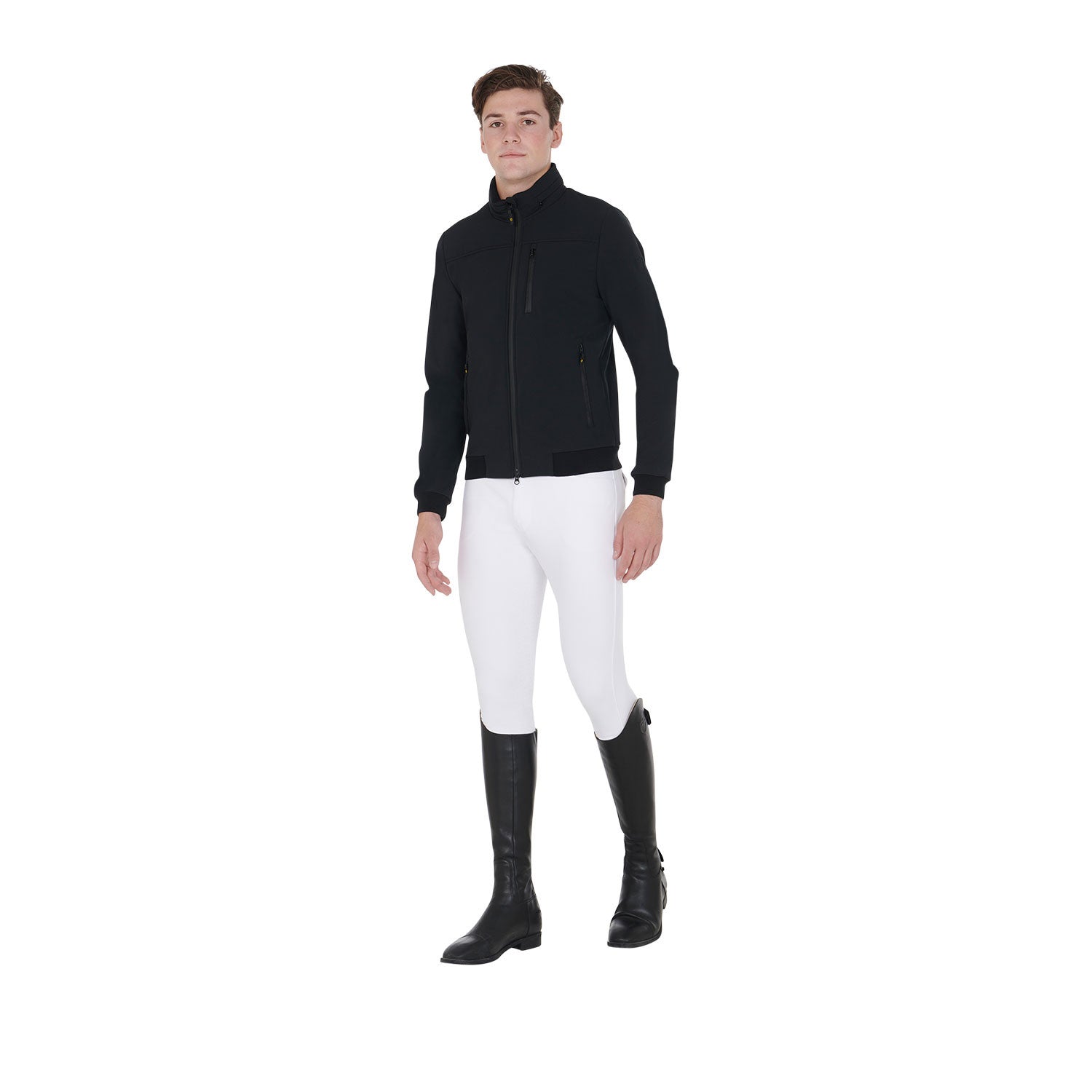 Men's jacket in technical fabric with pull-out hood