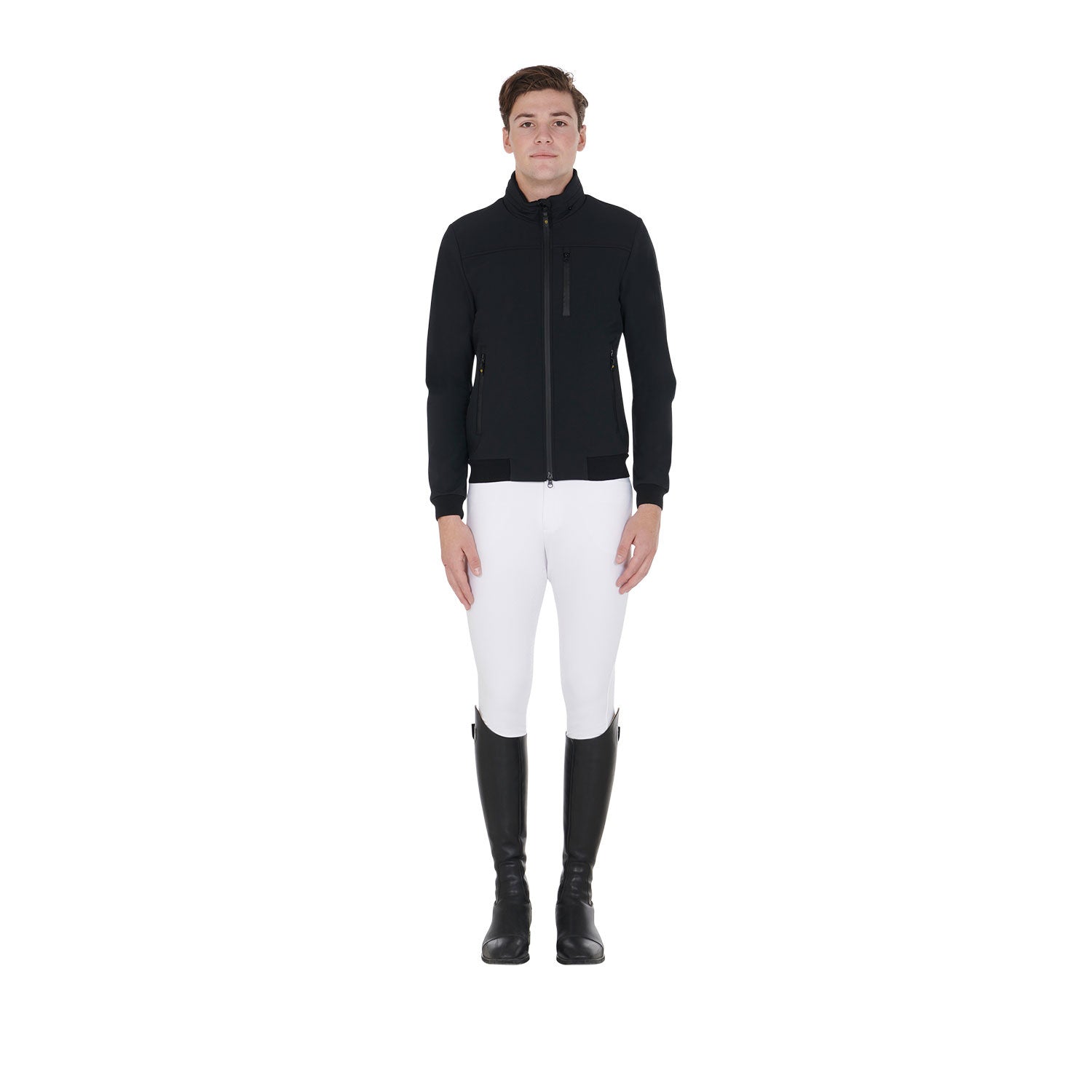 Men's jacket in technical fabric with pull-out hood