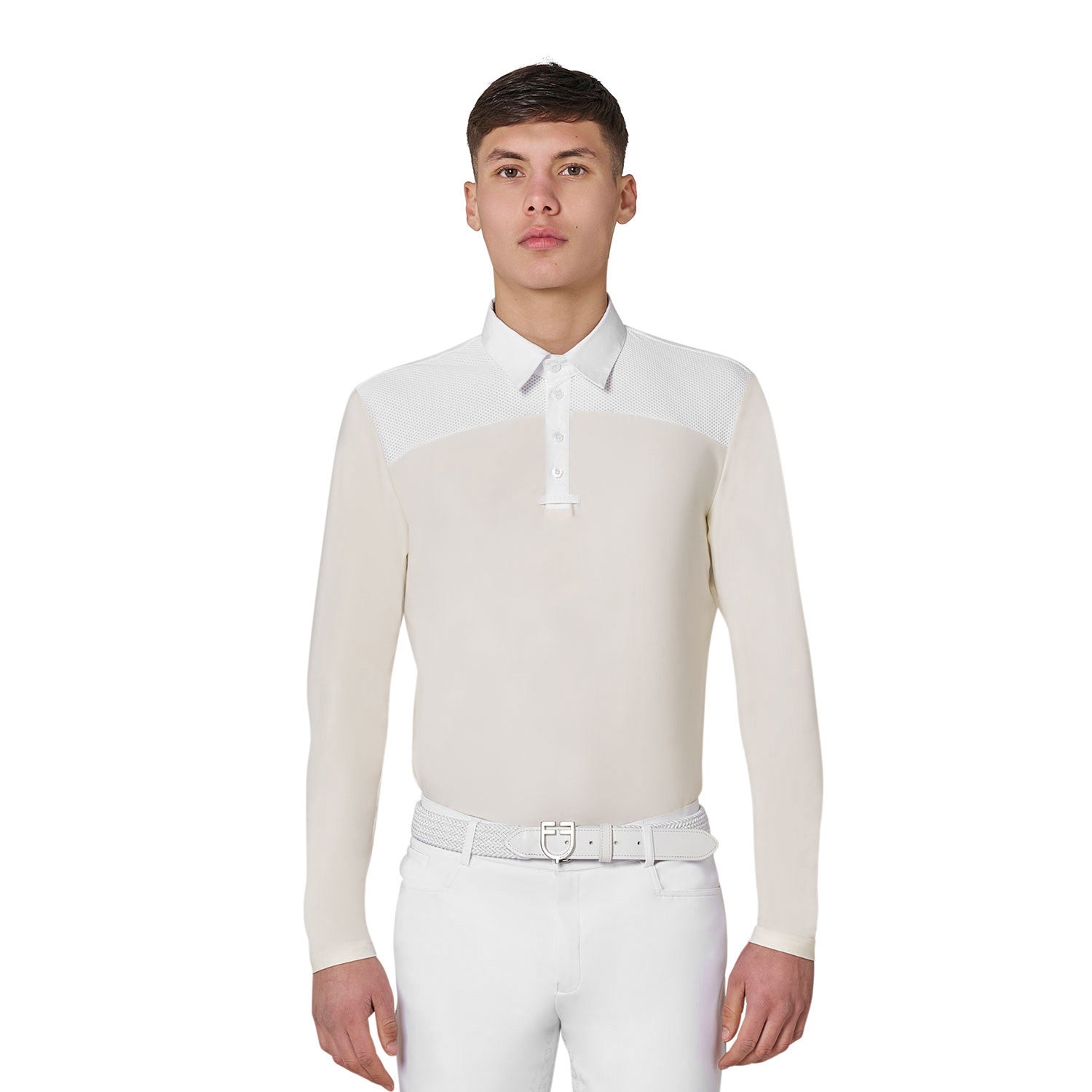 Equestro Men's long-sleeved competition polo shirt