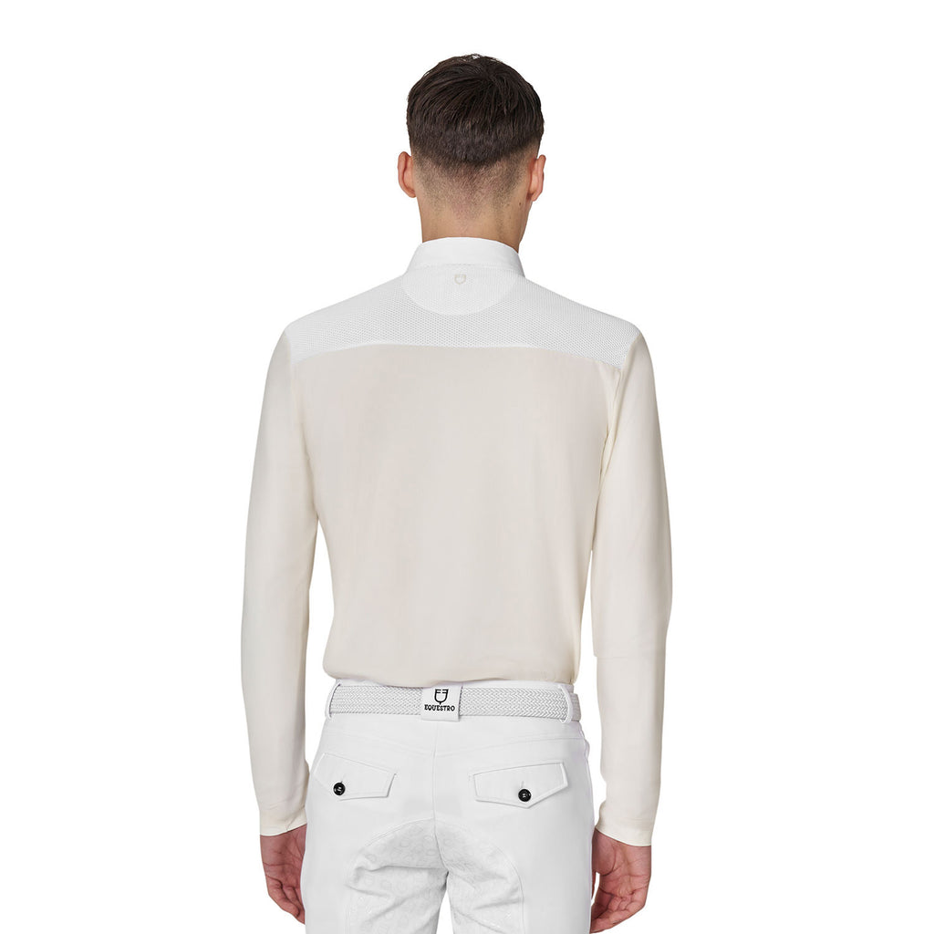 Men's long-sleeved competition polo shirt