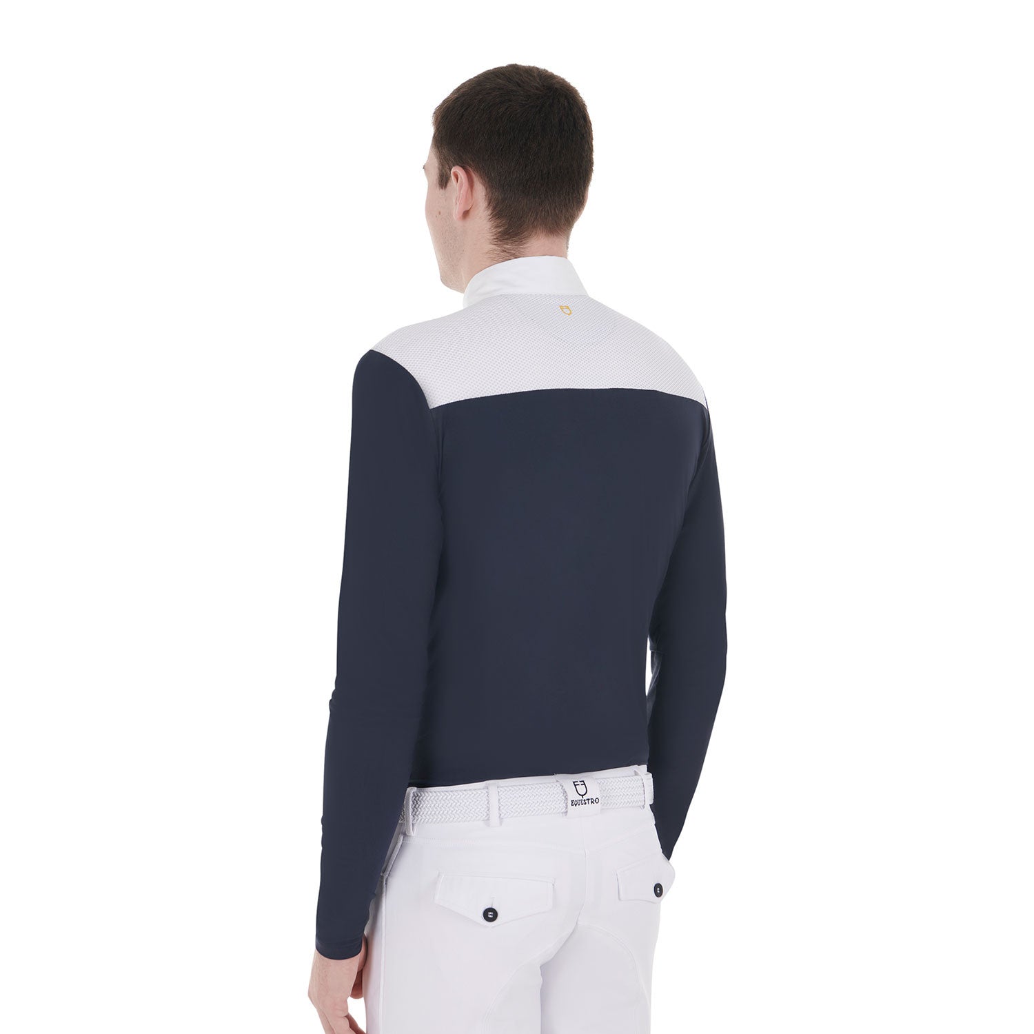 Men's long-sleeved competition polo shirt