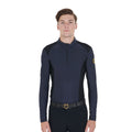 Men's slim fit long-sleeved training polo shirt