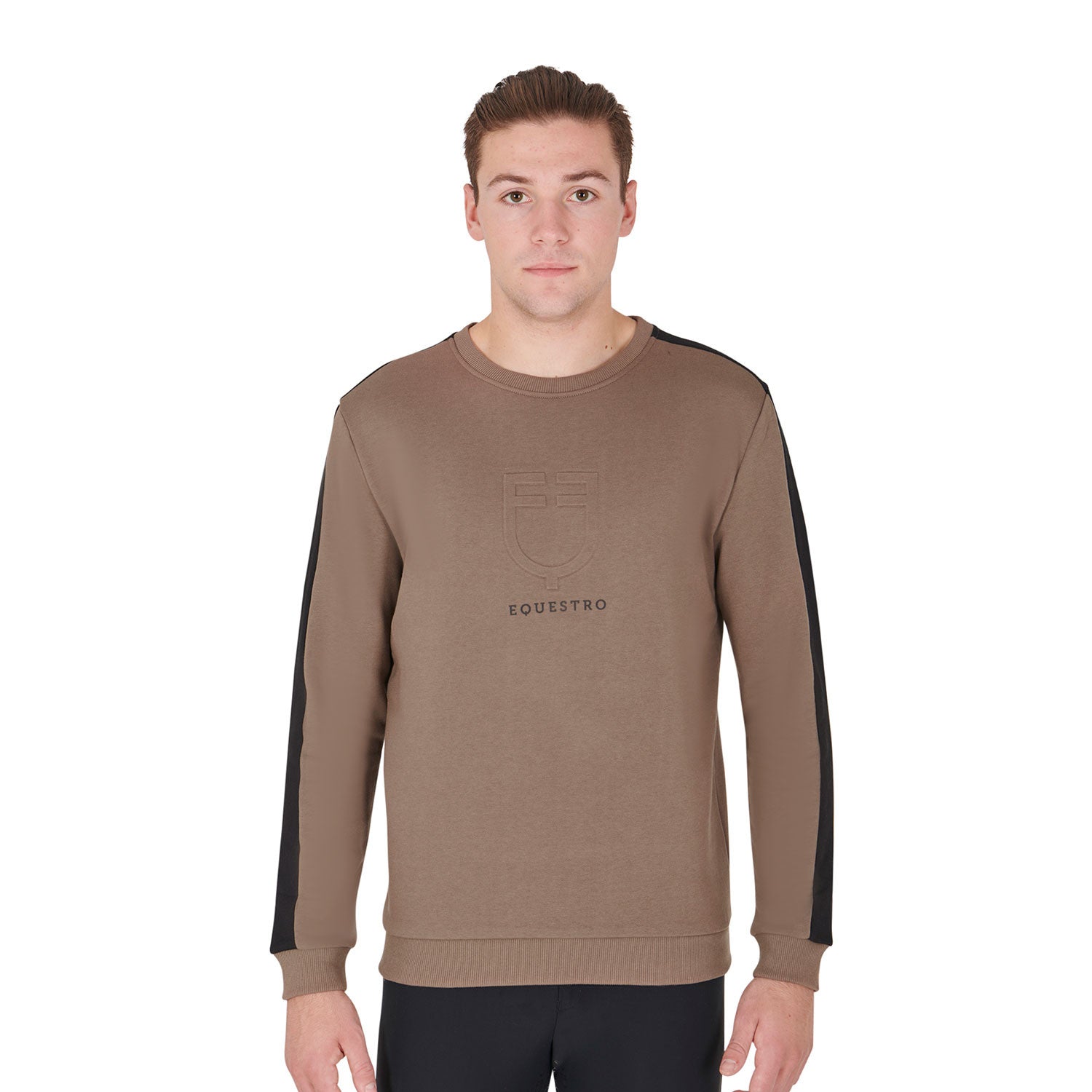 Equestro Men's cotton sweatshirt with logo