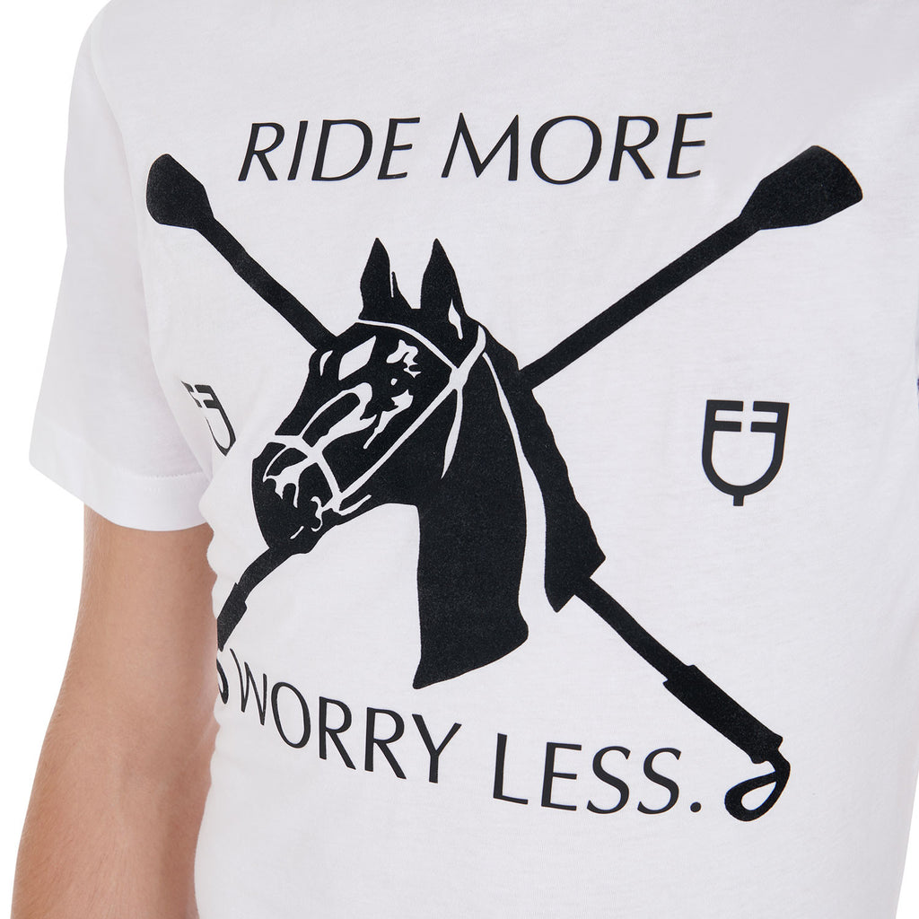 Men's slim fit t-shirt with equestrian print