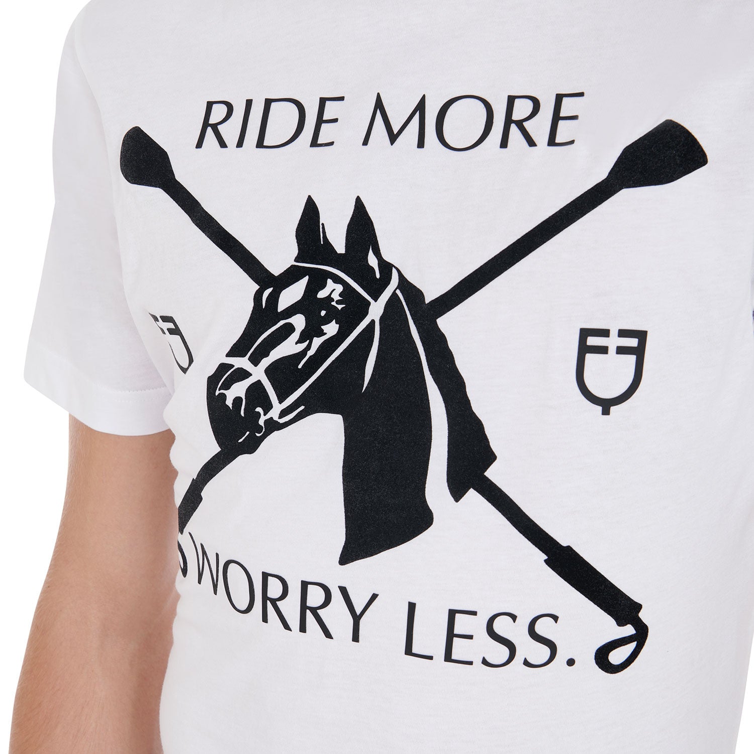 Men's slim fit t-shirt with equestrian print