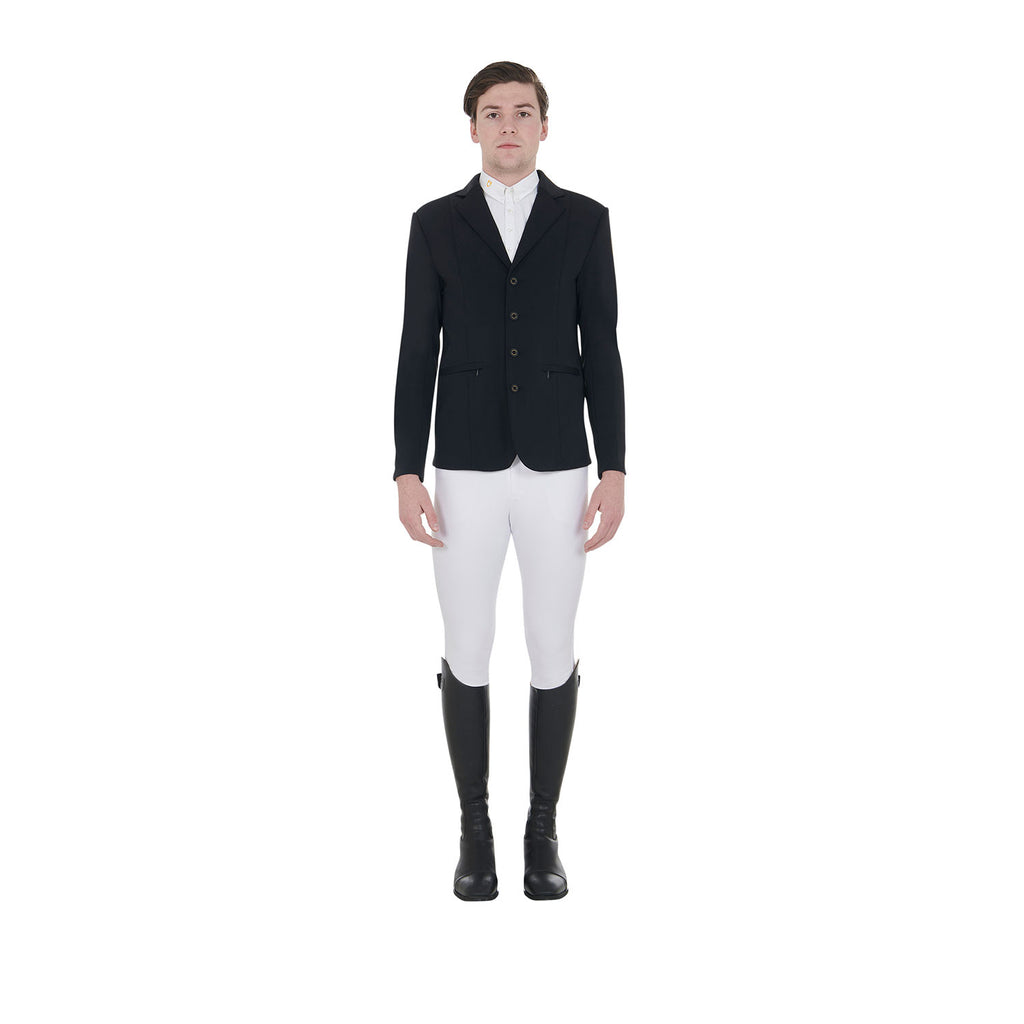 Men's competition jacket with contrasting embroidered logo