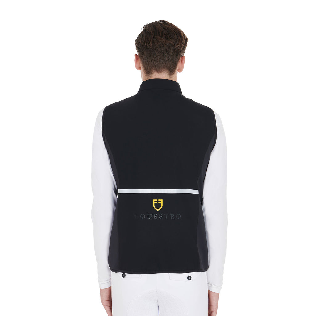 Men's slim fit vest in technical fabric