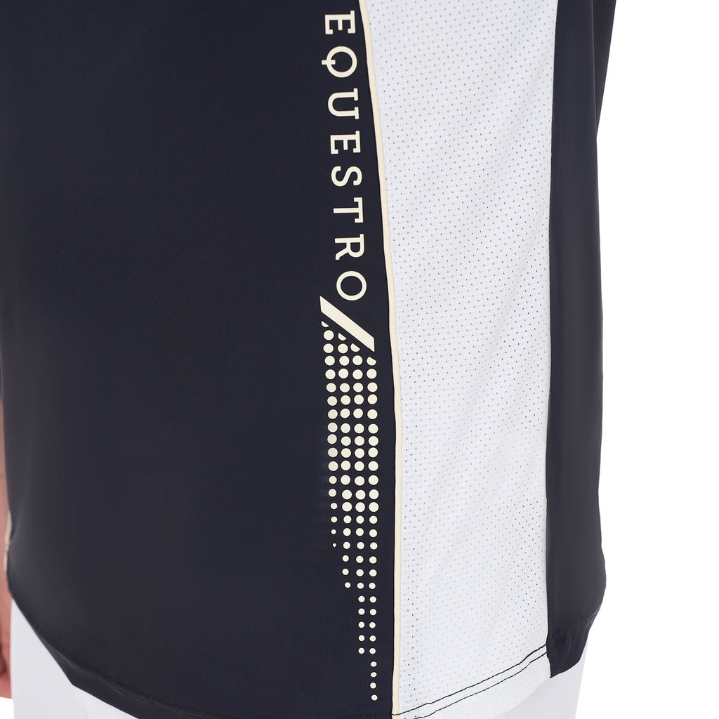 Men's slim fit polo shirt in technical fabric with piping