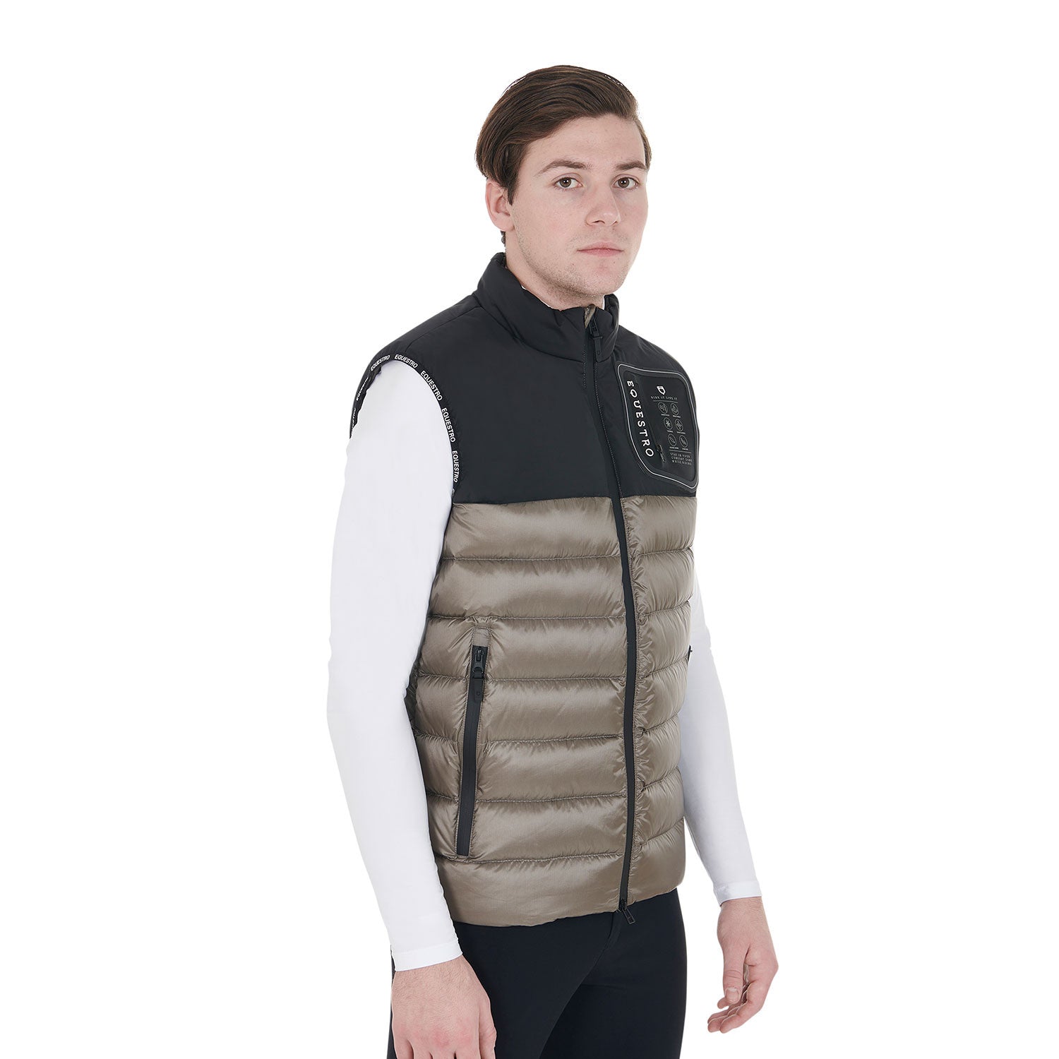 Men's bi-material vest silicone patch