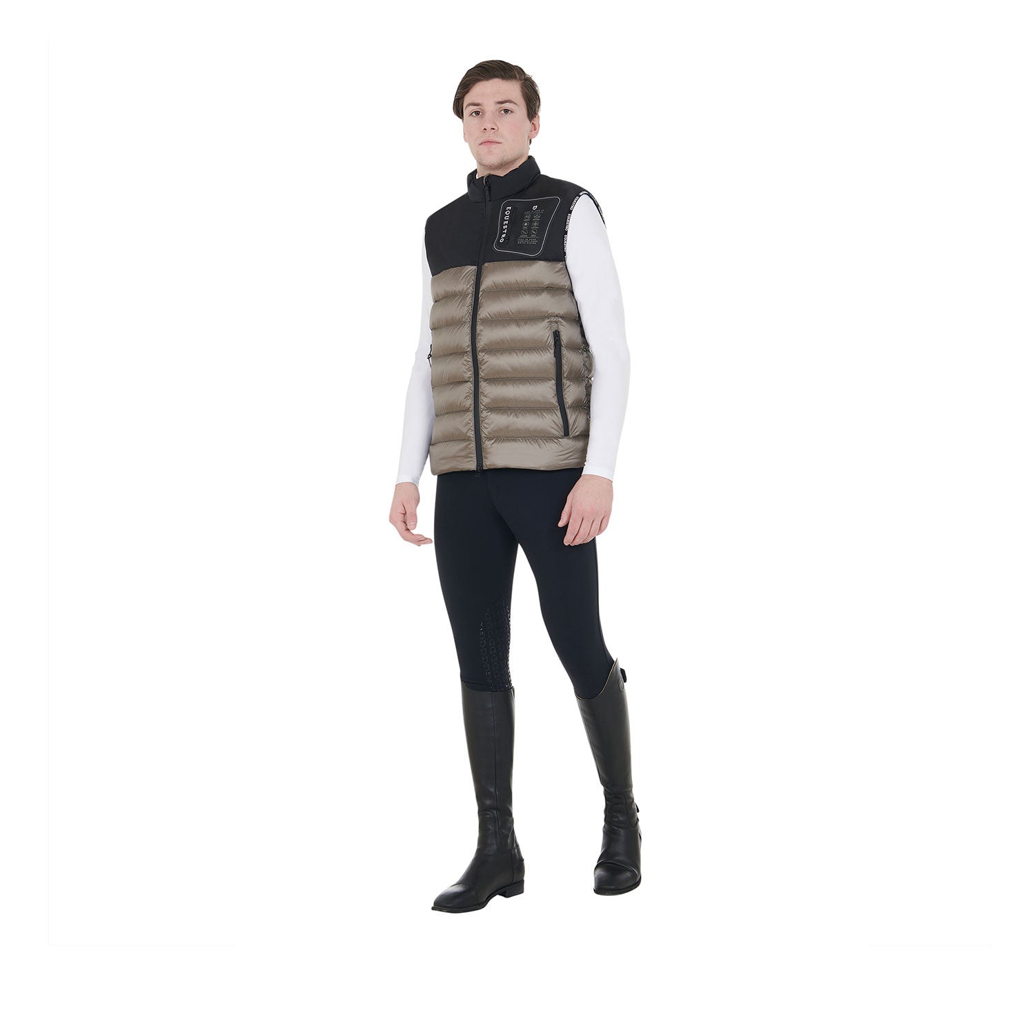 Men's bi-material vest silicone patch