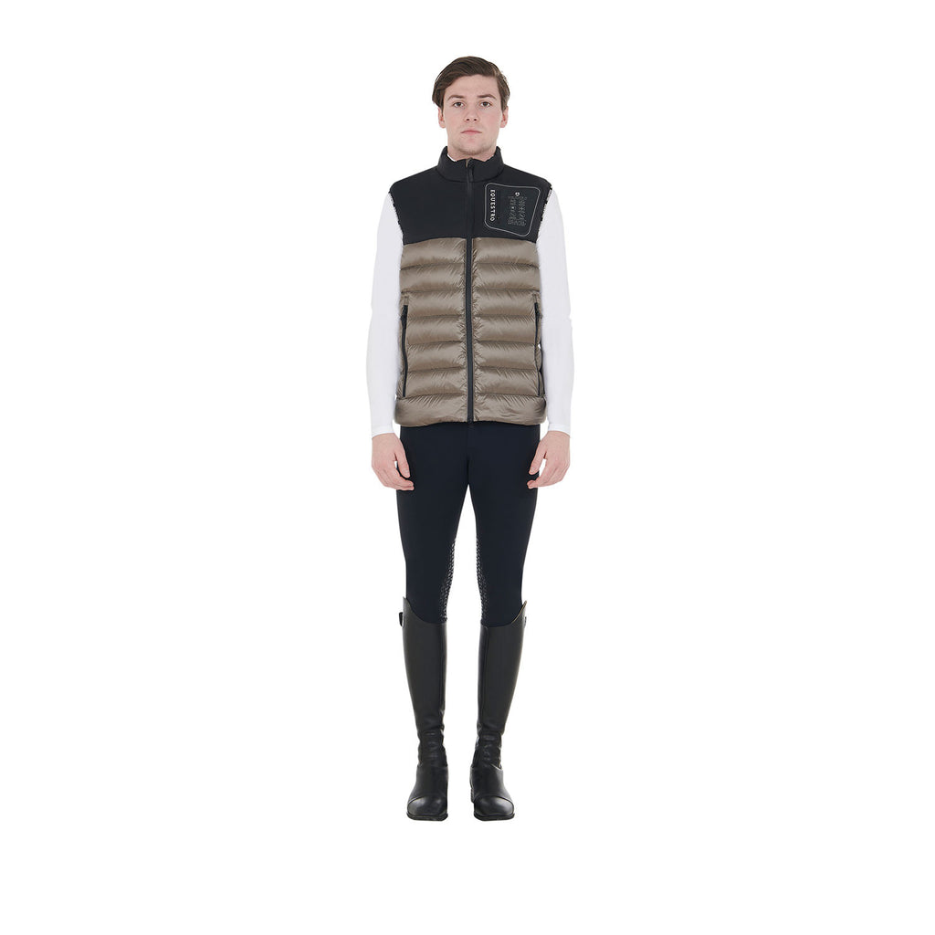 Men's bi-material vest silicone patch