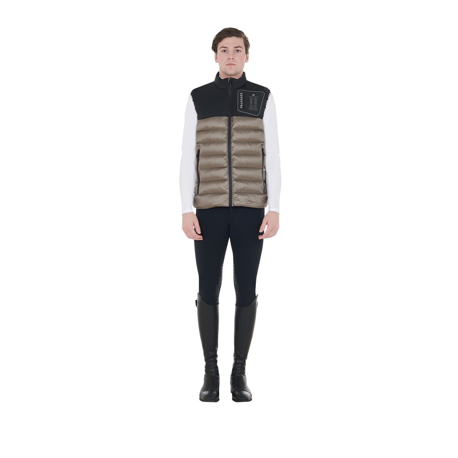 Men's bi-material vest silicone patch