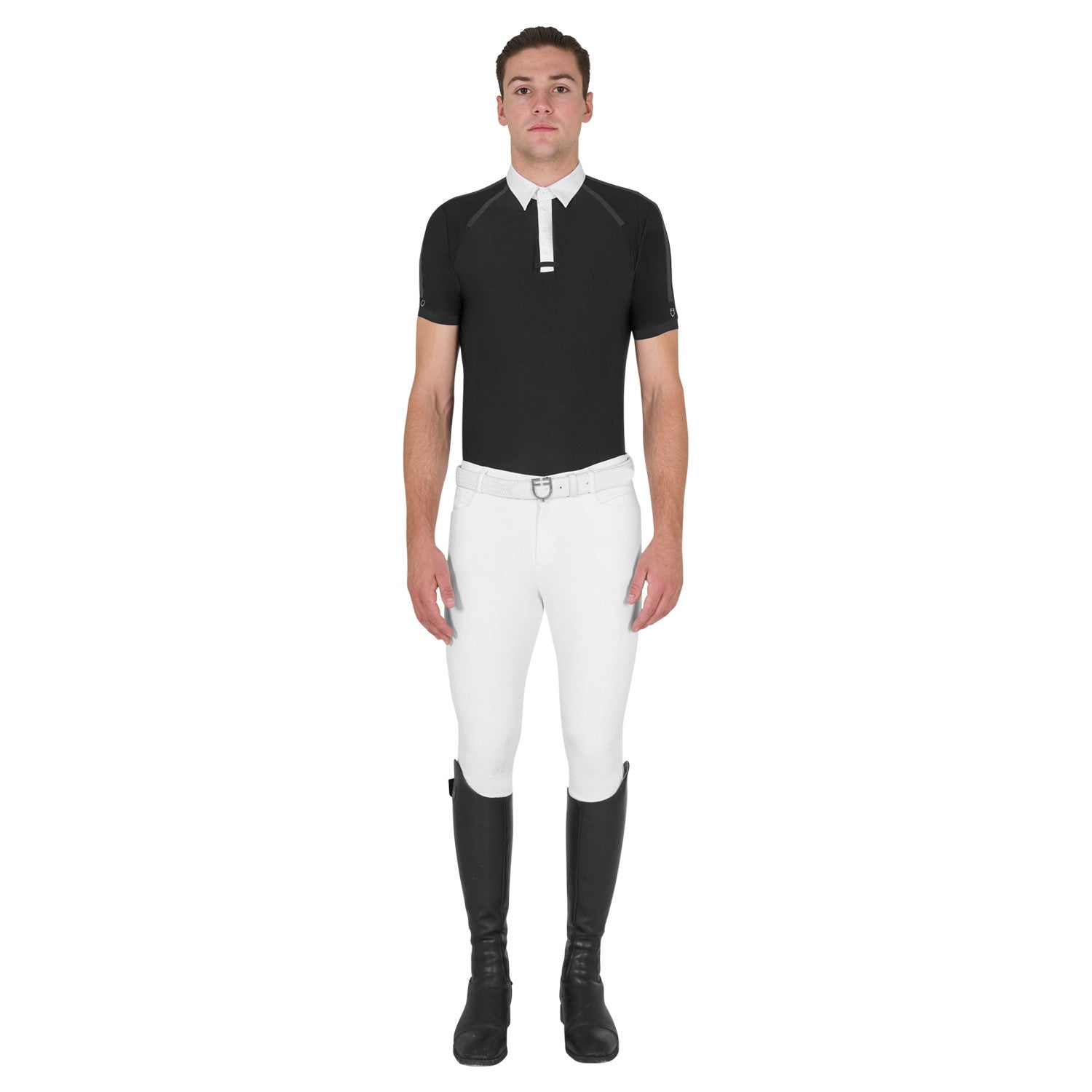 Men's slim fit short sleeve competition polo shirt