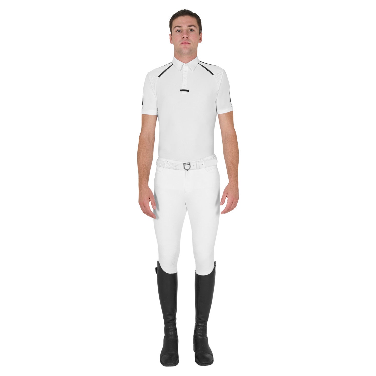 Men's slim fit short sleeve competition polo shirt
