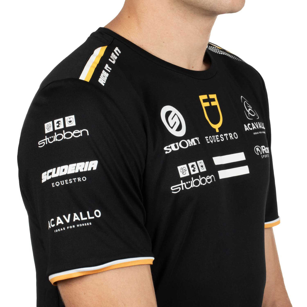 Men's multi logo T-shirt technical fabric