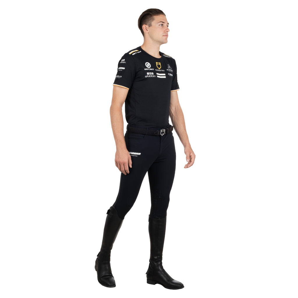 Men's multi logo T-shirt technical fabric
