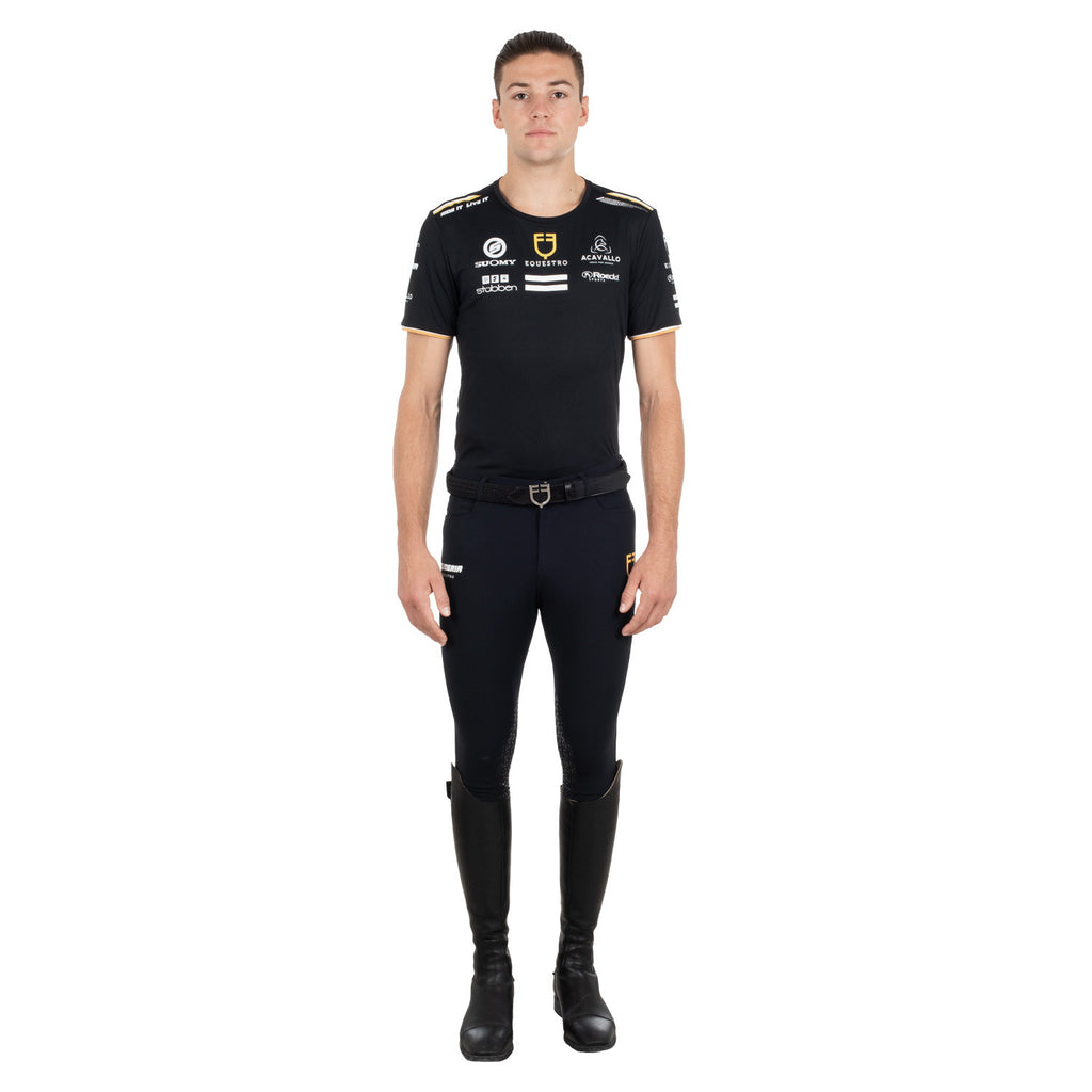 Men's multi logo T-shirt technical fabric