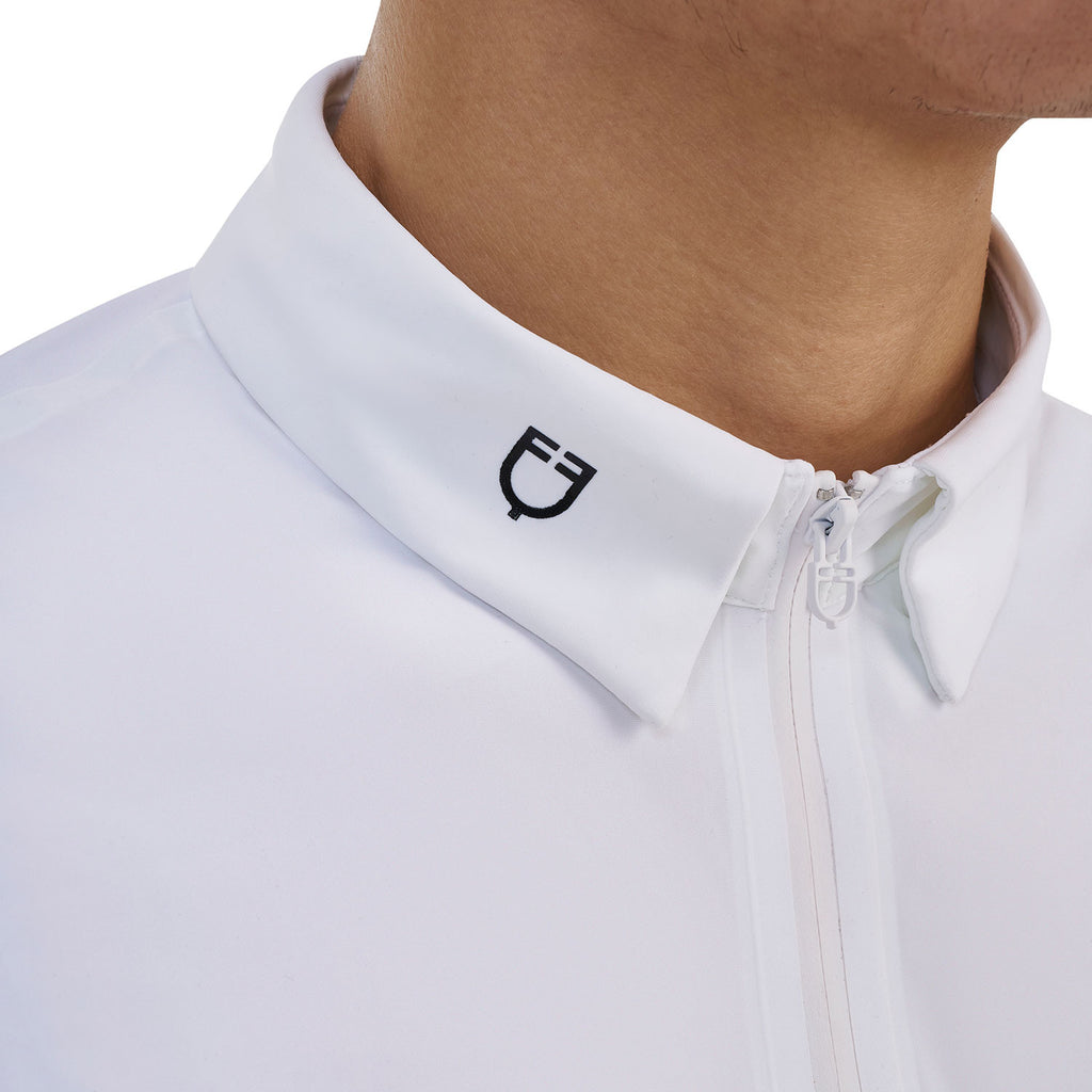 Equestro Ridertechnology men's competition polo shirt short sleeves and zip