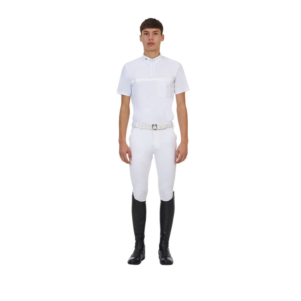 Equestro Ridertechnology men's competition polo shirt short sleeves and zip