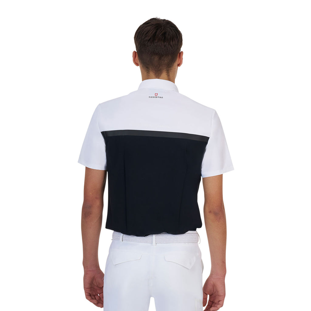 Equestro Ridertechnology men's competition polo shirt short sleeves and zip