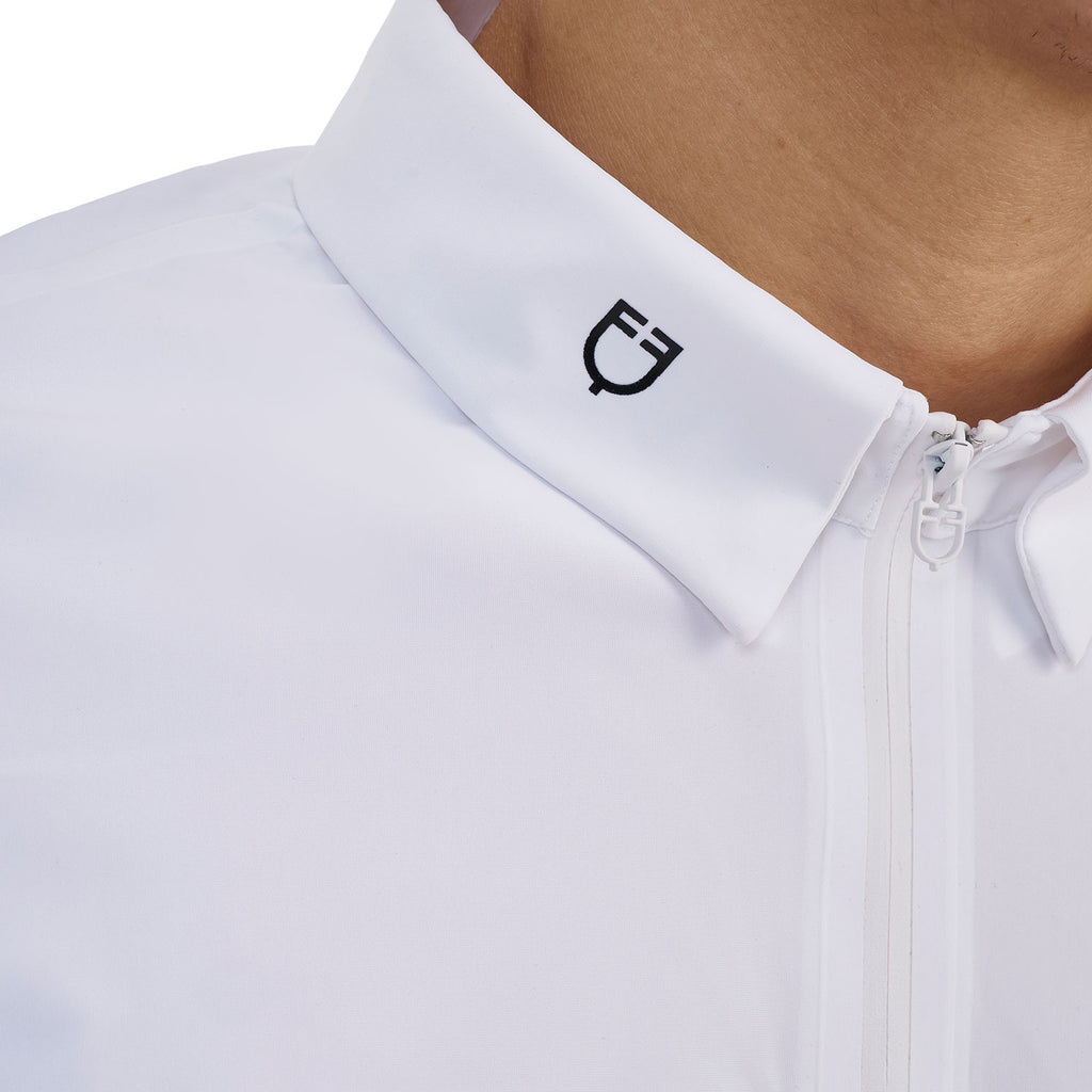 Equestro Ridertechnology men's competition polo shirt short sleeves and zip