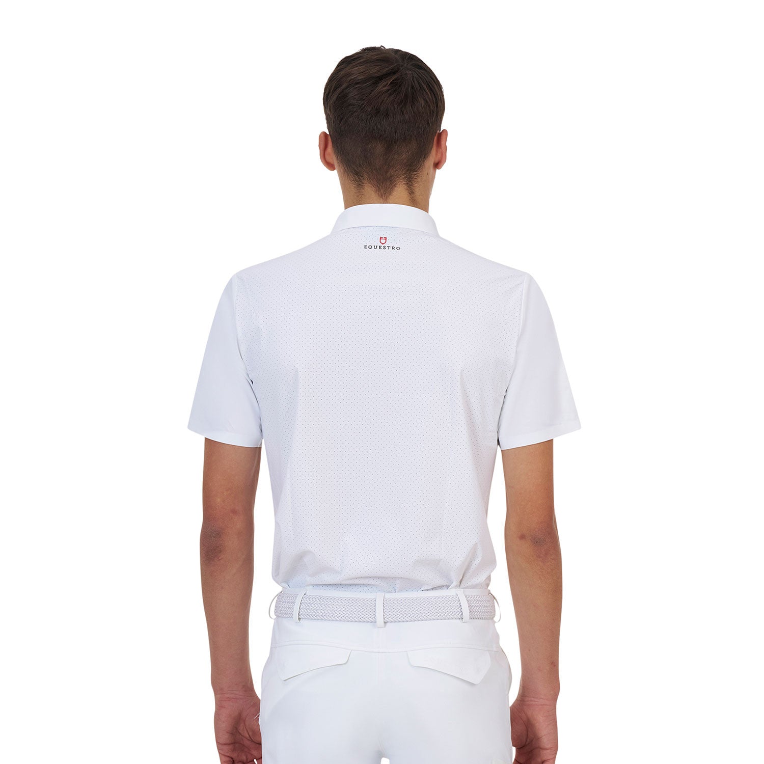 Equestro Ridertechnology men's competition polo shirt short sleeves and buttons