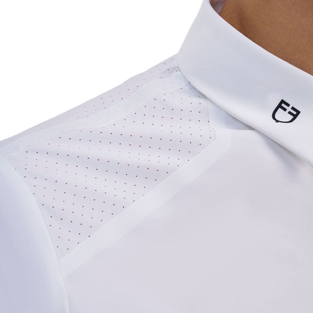 Equestro Ridertechnology men's competition polo shirt short sleeves and buttons