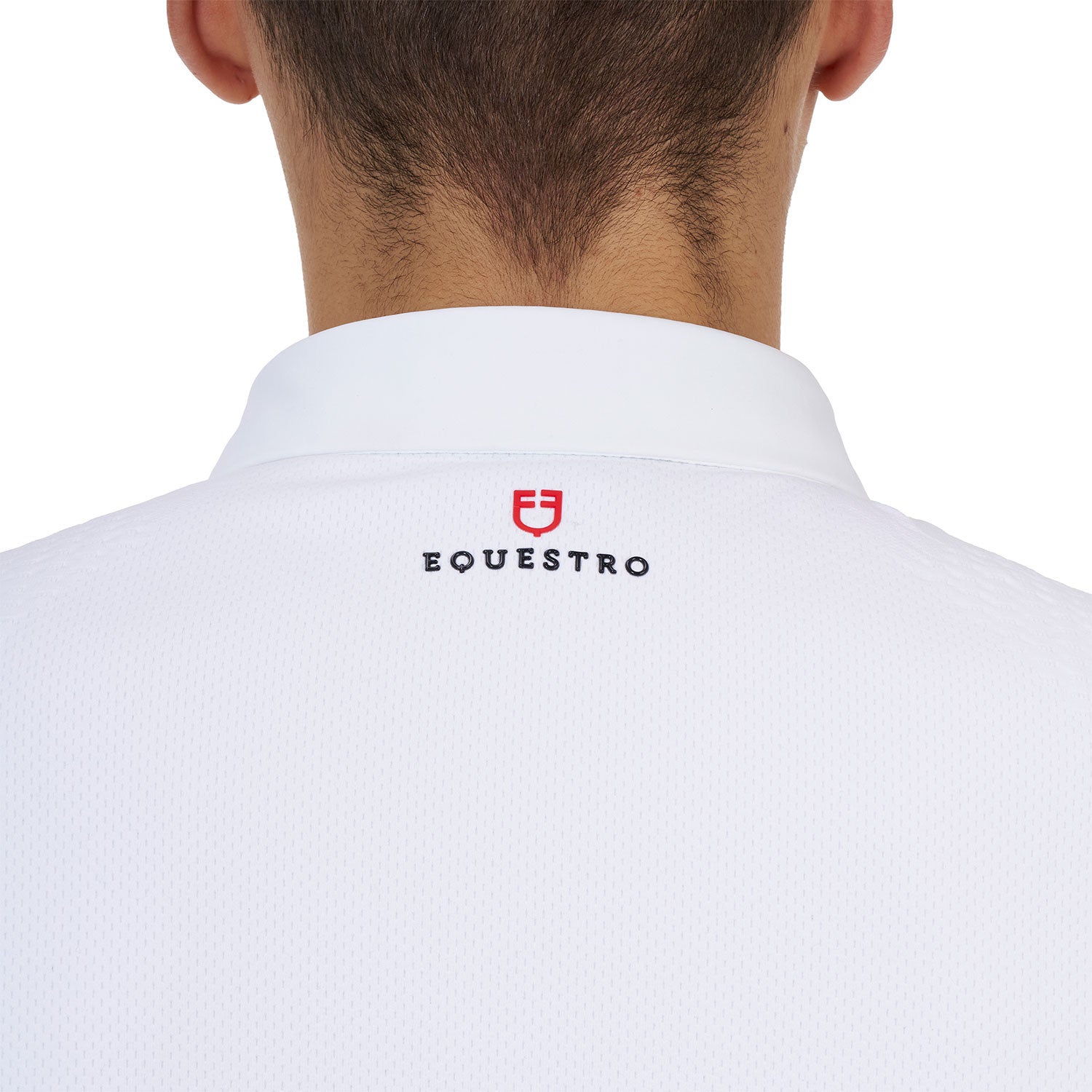 Equestro Ridertechnology men's competition polo shirt long sleeves and buttons