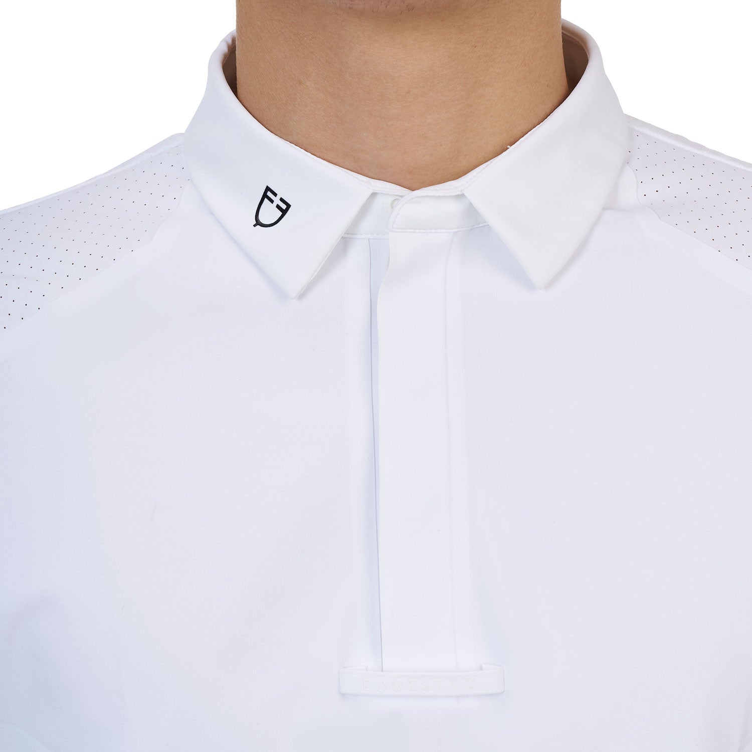 Equestro Ridertechnology men's competition polo shirt long sleeves and buttons
